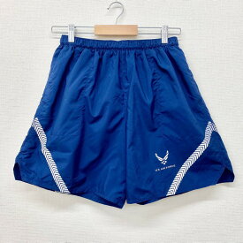 US古着 U.S.AIR FORCE Training Shorts アメリカ空軍 トレーニング ショーツ ショートパンツ リフレクタープリント ミリタリー サイズ：S、L、XL ネイビー あす楽対応 【中古】