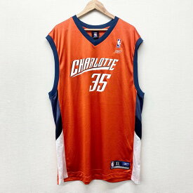 ★30%オフ クーポン 4/30 14時まで★US古着 NBA リーボック Reebok シャーロット・ボブキャッツ Charlotte Bobcat アダム・モリソン タンクトップ バスケットボール ジャージ ユニフォーム ロゴ プリント サイズ：メンズ XL ビッグサイズ オレンジ あす楽対応【中古】