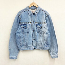 90's Levi's リーバイス 71165 0213 トラッカージャケット スタッズ デニム ジージャン サイズ：メンズ L インディゴ ブルー あす楽対応【中古】