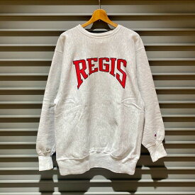 90's～00's チャンピオン リバースウィーブ Champion REVERSE WEAVE スウェットシャツ プルオーバー トレーナー REGIS カレッジ ロゴ プリント 長袖 サイズ：メンズ 2XL ビッグサイズ グレー【中古】