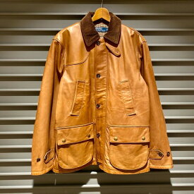 ポロ ラルフローレン Polo by Ralph Lauren Core Burham Leather Car Coat ラムレザー バーハム レザーカーコート 襟コーデュロイ 長袖 サイズ：メンズ M ライトブラウン【新品】【サンプル品】