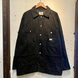 カルバンクライン Calvin Klein Jeans ブラック デニム カバーオール ジージャン 長袖 サイズ：メンズ L ブラック【中古】