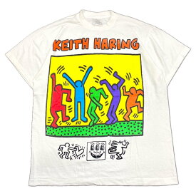 キース・ヘリング Tシャツ 半袖 Keith Haring アート Tシャツ ホワイト サイズ：メンズ L,XL ビッグサイズ【新品】