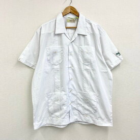 Cubavera キューバシャツ 半袖 ショートスリーブ プリーツ 企業 Heineken 刺繍 サイズ：メンズ XL ビッグサイズ ホワイト ゆうパケット対応【中古】