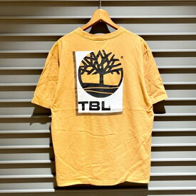 ティンバーランド Timberland Tシャツ 半袖 ロゴ バックプリント サイズ：メンズ XL ビッグサイズ マスタード系 ゆうパケット対応【中古】