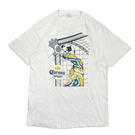 コロナビール Corona Extra Tシャツ 半袖 両面プリント Corona SPORT サイズ：メンズ XL相当 ホワイト ゆうパケット対応【中古】