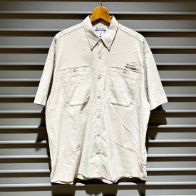 コロンビア Columbia PFG フィッシングシャツ 半袖 ボタンダウン OMNI-SHADE サイズ：メンズ L ベージュ ゆうパケット対応【中古】
