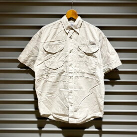 コロンビア Columbia PFG フィッシングシャツ 半袖 無地 サイズ：メンズ S ベージュ FM7130 ゆうパケット対応【中古】