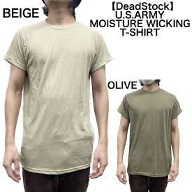 【30％オフ★お得なクーポンあり】Deadstock U.S.ARMY アメリカ軍 モイスチャーウィッキング Tシャツ MOISTURE WICKING T-SHIRT アンダーウェア 半袖 ショートスリーブ サイズ：MEDIUM ベージュ、オリーブ デッドストック 新古品 mellow あす楽対応 古着 mellow楽天市場