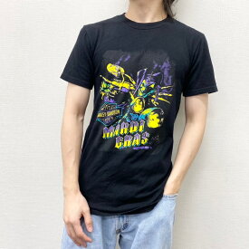 【中古】 ハーレー ダビッドソン HARLEY-DAVIDSON Tシャツ 半袖 ショートスリーブ ピエロ MAROI GRAS ロゴ 両面プリント サイズ：S ブラック 古着 中古 mellow ゆうパケット対応 あす楽対応 古着屋mellow楽天市場店