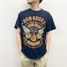 ★30%オフ クーポン 4/30 14時まで★US古着 ボブ・シーガー BOB SEGER アーティストTシャツ 半袖 ROCK AND ROLL NEVER FORGETS TOUR 2013 サイズ：メンズ L ブラック あす楽対応【中古】