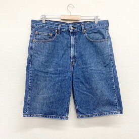 【30％オフ★お得なクーポンあり】US古着 リーバイス Levi's 505 デニム ショートパンツ ひざ上 REGULAR FIT サイズ：W37 ビッグサイズ インディゴ あす楽対応【中古】