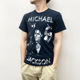 ★30%オフ クーポン 4/30 14時まで★US古着 マイケルジャクソン MICHAEL JACKSON アーティストTシャツ 半袖 サイズ：メンズ S ブラック あす楽対応【中古】