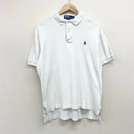 US古着 ポロ ラルフローレン Polo by Ralph Lauren コットン ポロシャツ 半袖 ワンポイント ポニー 刺繍 サイズ：メンズ S ホワイト あす楽対応【中古】