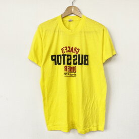 【50％オフ★お得なクーポンあり】【ゆうパケット対応】80’s SCREEN STARS Tシャツ 半袖 反転プリント BUS STOP MADE IN USA サイズ：XL イエロー【古着】 古着 【中古】 中古 mellow 【あす楽対応】【古着屋mellow楽天市場店】