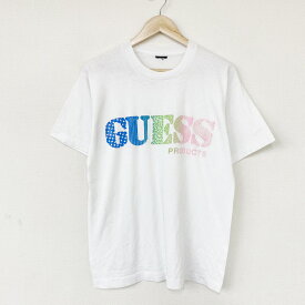 ★20%オフ クーポン 4/30 14時まで★【ゆうパケット対応】ゲス GUESS Tシャツ 半袖 発泡プリント サイズ：Men's M位 ホワイト【古着】 古着 【中古】 中古 mellow 【あす楽対応】【古着屋mellow楽天市場店】