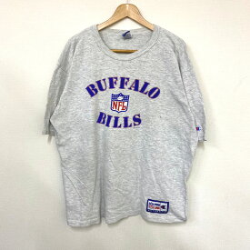 【50％オフ★お得なクーポンあり】【ゆうパケット対応】90’s チャンピオン Champion BUFFALO BILLS 半袖 Tシャツ プリント MADE IN USA サイズ：XL ヘザーグレー【古着】 古着 【中古】 中古 mellow 【あす楽対応】【古着屋mellow楽天市場店】