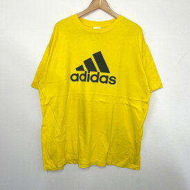 【ゆうパケット対応】アディダス adidas 半袖 Tシャツ パフォーマンスロゴ プリント サイズ：XL イエロー 【古着】 古着 【中古】 中古 mellow 【あす楽対応】【古着屋mellow楽天市場店】