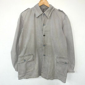 【50％オフ★お得なクーポンあり】Swedish Army M-39 Utility Work Jacket スウェーデン軍 ユーティリティ ワークジャケット ロングスリーブ 長袖 サイズ：MEN'S M位 グレーベージュ系【古着】 古着 【中古】 中古 mellow ユーロミリタリー【あす楽対応】 【古着屋mellow