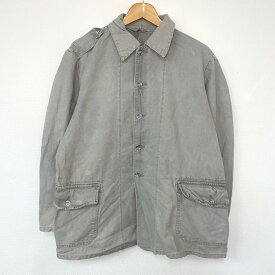 【50％オフ★お得なクーポンあり】Swedish Army M-39 Utility Work Jacket スウェーデン軍 ユーティリティ ワークジャケット ロングスリーブ 長袖 サイズ：M位 グレーベージュ【古着】 古着 【中古】 中古 mellow ユーロ ミリタリー【あす楽対応】 【古着屋mellow楽天市場