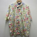 POLO by RALPH LAUREN ラルフローレン アロハシャツ 半袖 フラワー トロピカルプリント 総柄 サイズ：XL イエロー系 【古着】 古着 【中古】 中古 mellow 【古着屋mellow楽天市場店】