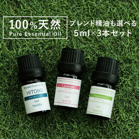 アロマオイル セット 【ブレンドオイル も含む 5ml×3本】 シーンで選べるセット 【朝 夜 ブレンド精油 ブレンドオイル 精油 ラベンダー オレンジ ティートゥリー アロマ エッセンシャルオイル ローズマリー グレープフルーツ 使い方】