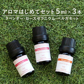 【店内全品ポイント5倍＆クーポンで最大12％OFF】アロマオイル 精油【アロマ初心者の方へ】【5ml×3本】精油セット ラベンダー セット レモングラス ベルガモット アロマディフューザー アロマ エッセンシャルオイル ローズ ヒノキ ローズマリー 使い方