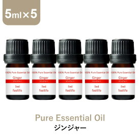 アロマオイル 精油【5ml】ジンジャー エッセンシャルオイル 5ml×5本 アロマディフューザー アロマ 使い方 おすすめ ディフューザー 生姜 ショウガ