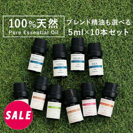 【SALE】アロマオイル セット 【ブレンドオイル も含む 5ml×10本】 シーンで選べるセット 【朝 夜 ブレンド精油 ブレンドオイル 精油 ラベンダー ベルガモット アロマディフューザー アロマ エッセンシャルオイル ローズマリー 使い方】送料無料