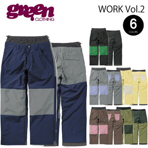 26-27 GREEN CLOTHING WORK Vol.2 PANTS �O���[���N���[�W���O ���[�N�{�����[��2�p���c �X�m�[�{�[�h�E�F�A �����Y ���f�B�[�X