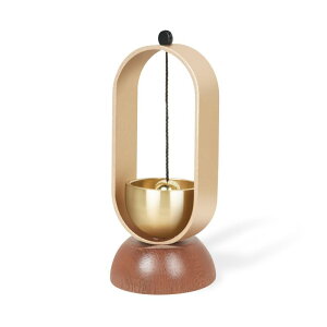 ATUSANO おりん 真鍮製 おりん 仏具 おりん ミニ リン 仏具おりん 仏具小物 綺麗な音色 仏具 りん 天然木 仏具 携帯便利なおりん りん棒 アルミニウム合金 仏具セット ミニ ミニ台座 (ウォール