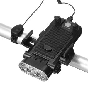 LEDMOMO ���]�ԃ��C�g 4In1 Usb�[�d�� �h���t�����g���C�g �d�b�z���_�[ �X�s�[�J�[ �p���[�o���N�t�� ��ԑ��s�p �y�ʃR���p�N�g 5.5×3.7×2�C���`