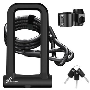 Sportneer U�����b�N ���]�� �� �d�������ԃo�b�e���[ �d���A�V�X�g���]�� �}�}�`���� ���[�h�o�C�N ���֏� �ʋΗp�n�����b�N ��v ��� �h�� ����h�~ �c21.8×��12.3cm