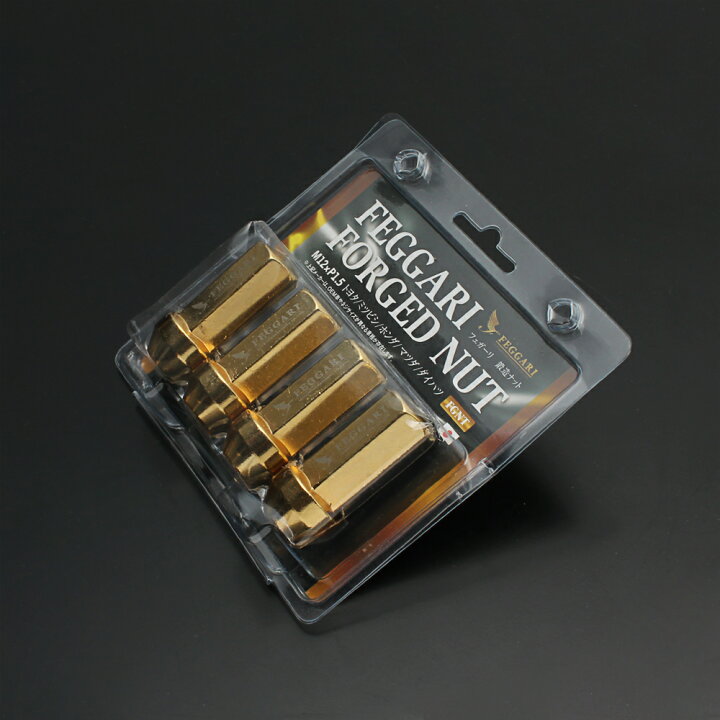 楽天市場】フェガーリ 鍛造 ナット 4個セット M12xP1.5 ゴールド 60 