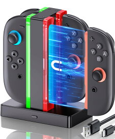 【Switch2対応★200円クーポン】Switch2 アクセサリー 4in1充電ステーション BEBONCOOL 充電スタンド ジョイコン用 Switch 2 充電 周辺機器 ライト搭載 充電収納 一体型 多機能充電器 4台同時充電可能 Type-cアダプター 急速充電 スイッチ 充電ホルダー Switch2対応 1年保証