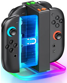 【期間限定1999★5%クーポン】Switch2 アクセサリー 4in1充電ステーション BEBONCOOL 充電スタンド ジョイコン用 Switch 2 充電 周辺機器 ライト搭載 充電収納 一体型 多機能充電器 4台同時充電可能 Type-cアダプター 急速充電 スイッチ 充電ホルダー 指示LED付き