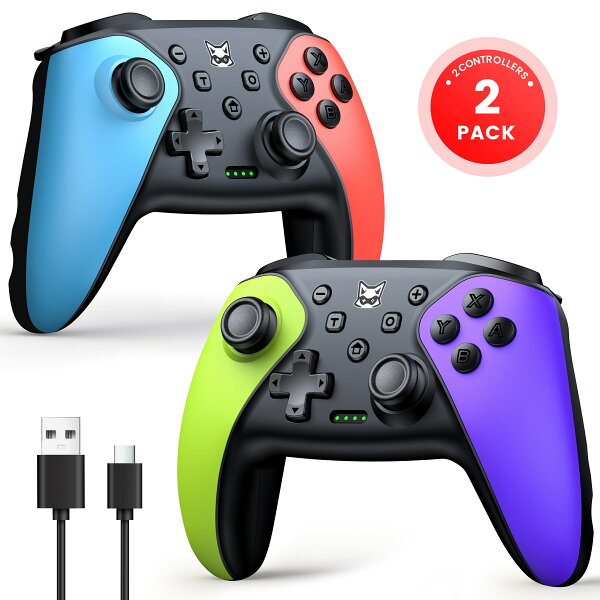 【2個セット】Switch2 コントローラースイッチ2 プロコン BEBONCOOL ニンテンド スイッチ コントローラー Switch2/Switch/有機EL/lite/PC対応 連射 振動 ジャイロセンサー マクロ機能 日本語説明書 1年保証 Nintendo Switch Proコントローラー