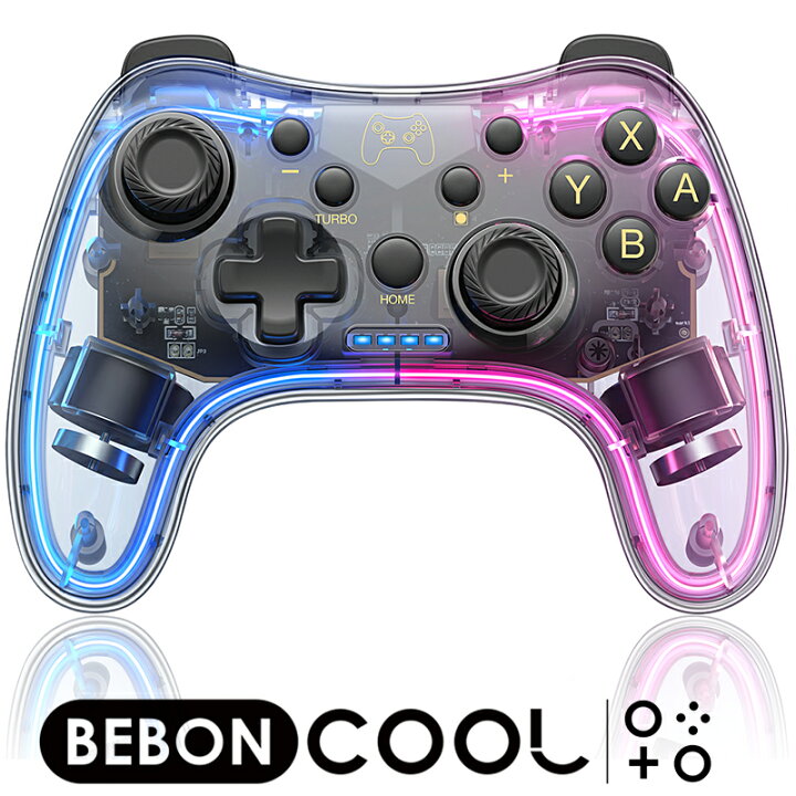 楽天市場 機能満載 プロコン スイッチ コントローラー Beboncool ニンテンドー スイッチ 有機el コントローラー Nintendo Switch Proコントローラー Pc Android Ios対応 アプリコントロール Hd振動 ジャイロセンサー 無線 十色変換rgb 日本語説明書 Fei Miao