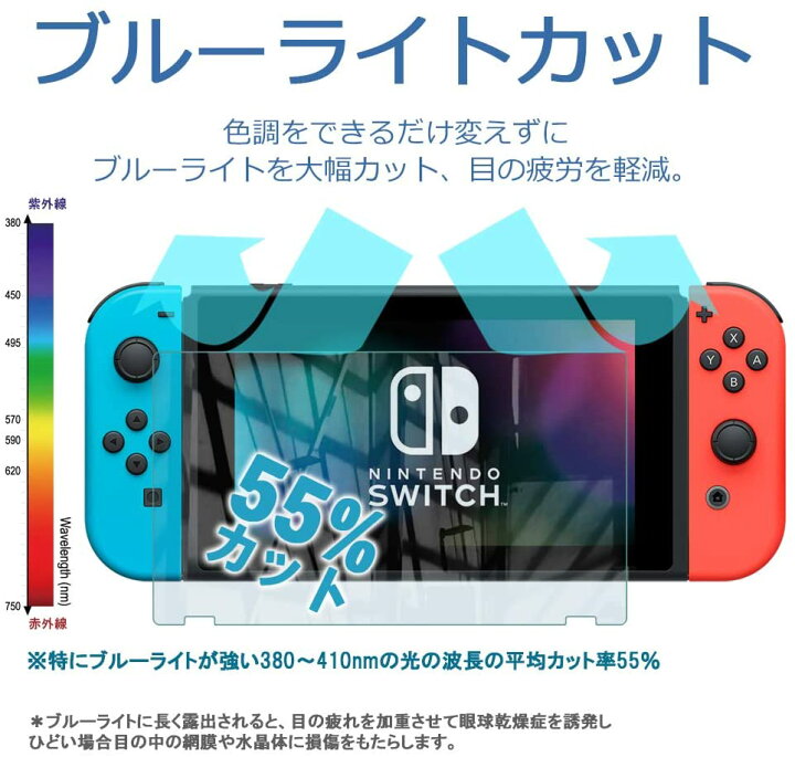 楽天市場 3枚入り Switch 有機elモデル フィルム スイッチ フィルム ブルーライトカット Switch 有機el フィルム Beboncool Nintendo Switch 保護フィルム 液晶保護 画面保護 任天堂 スイッチ フィルム 全面保護フィルム 硬度9h 指紋防止 飛散防止 気泡ゼロ Fei Miao