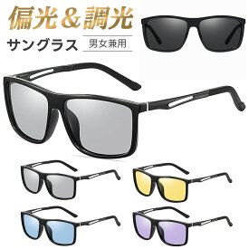 Feisedy 変色調光サングラス メンズ 偏光サングラス 調光 変色 UV400保護 紫外線カット レディース サングラス 超軽量 釣り 運転 夜間 ドライブアウト B1115