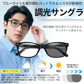 FEISEDY 伊達メガネ ブルーライトカットメガネ 調光 変色 UV400 紫外線カット 1本2役 TR90 21g 超軽量 度なし クラシック ヴィンテージ おしゃれ ウェリントン 定番 PC眼鏡 男女兼用 B1264