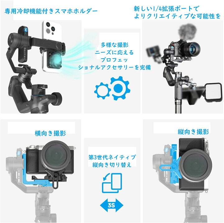楽天市場】FeiyuTech SCORP Mini-3 PRO カメラ ジンバル 