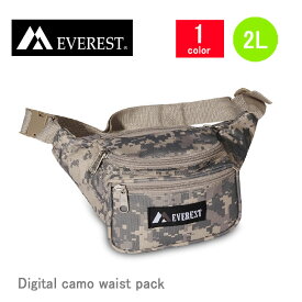 【EVEREST/エベレスト 正規販売店】DC044KD デジタルカモウェストパック 男女兼用 アウトドア スポーツ フェス ジム Digital camo waist pack/1色