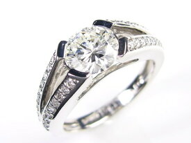 「39ショップ」天然ダイヤモンド/1.021ctプラチナ900指輪/芦屋ダイヤモンド宝石鑑定書付VS1の1カラット！Gカラー