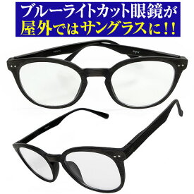 透明なのにサングラス＼2万2,000円が77％OFF／AGAIN ブルーライトカット眼鏡 屋外ではサングラスウッド調 木目調 伊達メガネ 紫外線カット UVカット メガネ日本TOP級ブランドDNAメーカー共同開発
