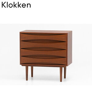 チーク材4段チェストIST-09Klokken(クロッケン)