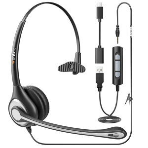 Wantek�w�b�h�Z�b�gUSB �m�C�Y�L�����Z�����O�}�C�N�t���ƃI�����C������L��PC�p�w�b�h�z�� Web��c�ASkype�A�I�t�B�X�A�ݑ�Ζ��A�Ɩ��p�A�����[�g���[�N�A�R�[���Z���^�[�ɓK�p �N���A��