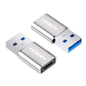 HOWJIM USB Type-C 変換アダプタ 3A急速充電 5Gbps高速データ転送 OTG機能 Type C (メス) to USB 3.0 (オス) 変換アダプタ USB C 変換アダプタ タイプC 変換 Windows/M-ac OS/M-ac