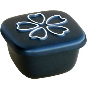 おひつ ふっくら角型 セラミック さくら柄 黒(大) 約2合 電子レンジ可