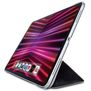 �G���R�� iPad Pro 12.9 ��6���� �i2022�N�j �P�[�X �J�o�[ �t���b�v�P�[�X �w�ʃN���A 2�A���O�� �\�t�g���U�[�f�� �I�[�g�X���[�v/�E�F�C�N�Ή� �u���b�N TB-A22PLWVBK